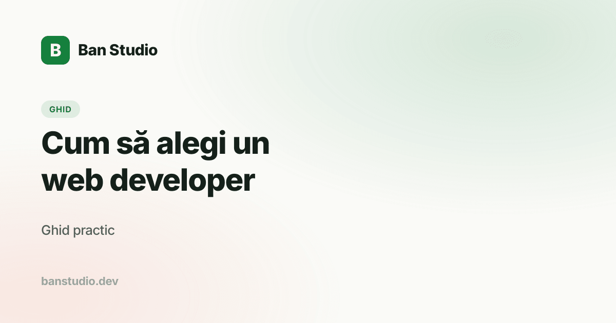 Cum să alegi un web developer